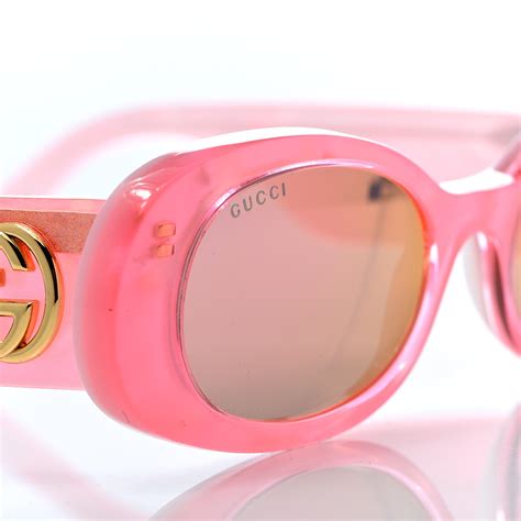 gucci pink oval sunglasses|pink Gucci sunglasses for women.